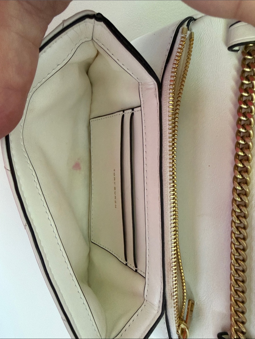 Tory Burch Kira Diamond Quilt Crossbody in color Blanc - Picture 10 of 14